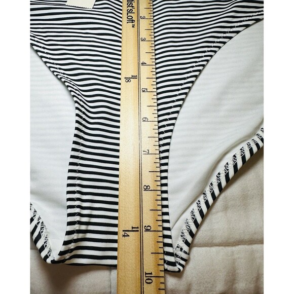 AERIE Bikini Bottoms BUNDLE OF‎ 3 Striped, Red, White/Tan Terry Stripe LARGE NWT - Picture 6 of 9